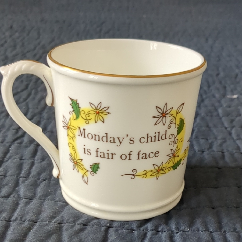 Royal Worcester Monday's Child Mug